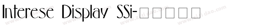 Interese Display SSi字体转换 Interese Display SSi字体转换